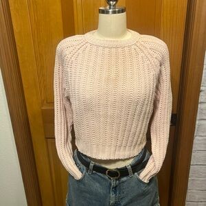 RARE Lizwear Vintage Petite Crop Cable Knit Sweater Crewneck Sm Liz Claiborne